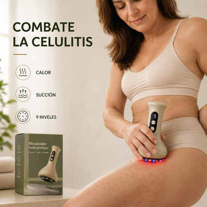 Masajeador de ventosa con calor para la celulitis